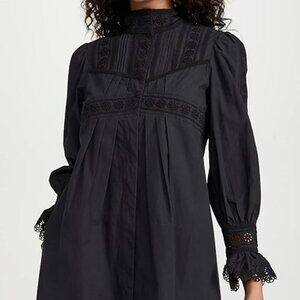 Rebecca Taylor Charcoal Lace Mini Dress